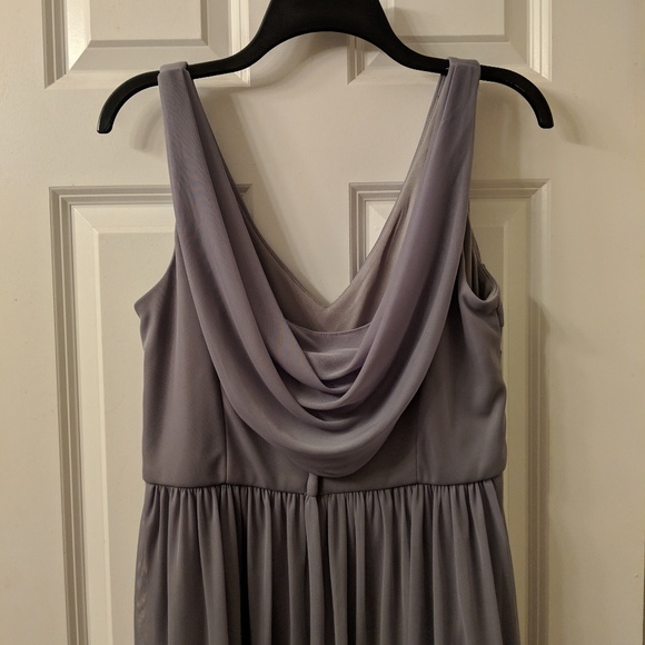 Size 14 David's Bridal Grey Chiffon Dress - Picture 4 of 5